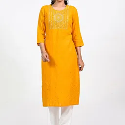 KAMODIAZ Women Printed Regular Kurta with Trousers-picture-31