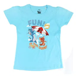 Tom & Jerry Girls Blue Tom & Jerry Printed Regular Top-picture-39