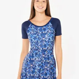 DOMYOS By Decathlon Women Smoked Purple Regular Fit Swim Tops-image-1