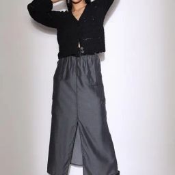 Vero Moda Black Cotton Regular Fit Self Design Cardigan-picture-20