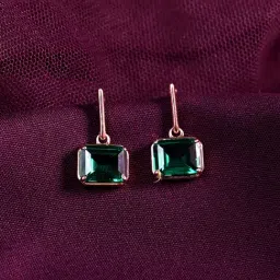 Clara 925 Silver Rose Gold-Plated Swiss Zirconia Celia Drop Earrings-image-84