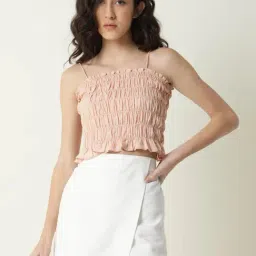 RAREISM Peach Cotton Solid Top image 2