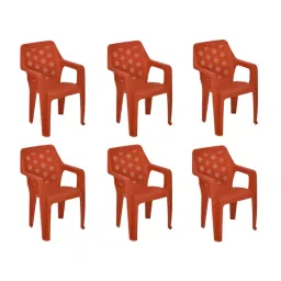 Nilkamal Plastic Red Hexa Chair (Set of 6 Pcs)-picture-29