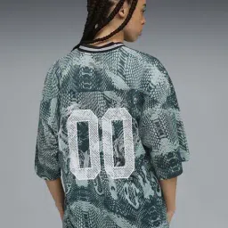 Puma Green Oversized Printed Jersey image 2
