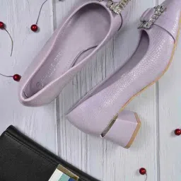 Ronnie Grey Women's Purple Casual Pumps-image-11