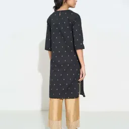 Rangmanch By Pantaloons Jet Black Regular Fit Printed Kurta image 2