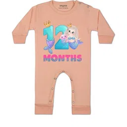 Arvesa Kids-Unisex Peach Cotton Rompers-picture-22