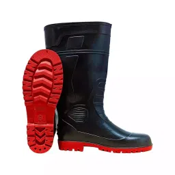 Fortune Atlantic-15 Double Density Steel Toe PVC Black & Red Gumboot Size 9-image-15