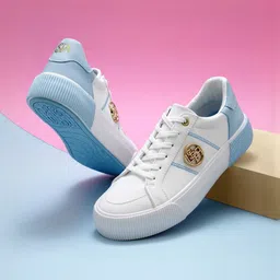 U.S. Polo Assn. Women Women Colourblocked PU Sneakers-picture-31