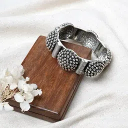 Teejh Ethnic  Nurat Sliver Oxidized Bangles for Women-image-81