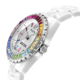 PHILIPP PLEIN Women Brass Dial & Ceramic Bracelet Style Straps Analogue Watch PWPPA0124 image 3