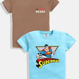 YK X Minute Mirth Boys Pack of 2 Printed Round Neck T-shirts-picture-22