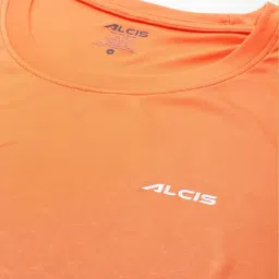 ALCIS Anti Static Orange Slim Fit Geometric Print Sports T-Shirt image 4
