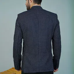 Wintage Checked Notched Lapel Single-Breasted Blazers image 5