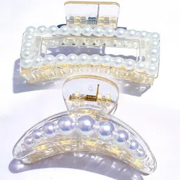 SHREEWATCHES Women Set of 2 Embellished Claw Clip-image-65