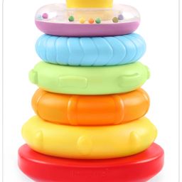 Babyhug Stacking Rings with Beads - 5 Textured Rings-image-3