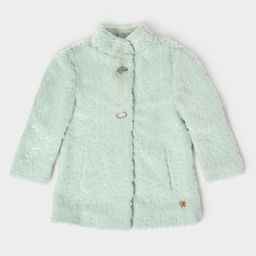 Mi Arcus Full Sleeves Texture Fur Line Jacket - Light Green-picture-37