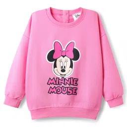babyhug disney Babyhug DisneyTerry Knit Full Sleeves Sweatshirt with Minnie Mouse Graphics -Pink-picture-23