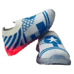 Priaansha Kids Star Designed Uniage Collection LED Shoes - White-image-89