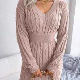 HERE&NOW Women Self Design Bodycon Mini Dress-picture-32