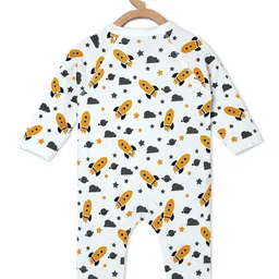 The Mom Store Full Sleeves Space Theme Printed Romper - Multi Colour image 3