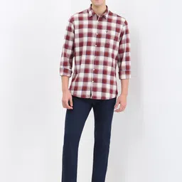 Allen Solly Men Custom Spread Collar Checked Cotton Casual Shirt image 2