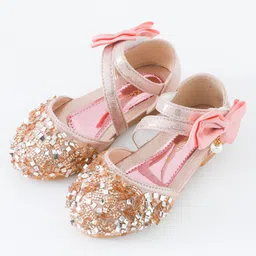 Babyoye Bellies with Velcro Closure & Bow Applique - Pink image 2