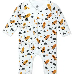 The Mom Store Full Sleeves Space Theme Printed Romper - Multi Colour image 4