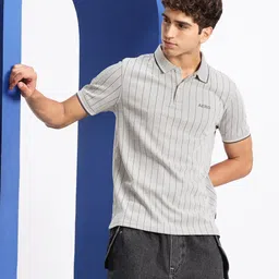 Aeropostale Striped Polo Collar T-shirt image 2