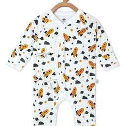 The Mom Store Full Sleeves Space Theme Printed Romper - Multi Colour image 5
