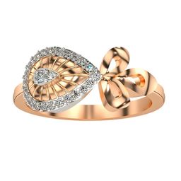 VALANOVA Rose Gold Plated Sterling Silver Certified 0.16 Ct Lab Grown Diamond Ring-picture-15