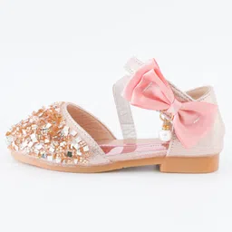 Babyoye Bellies with Velcro Closure & Bow Applique - Pink image 4
