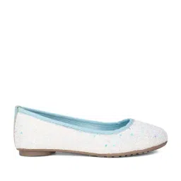 Disney by Bata Kids White & Blue Flat Ballets-image-82
