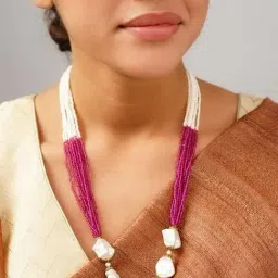 Jaypore Gold Brass Matinee Necklace image 2