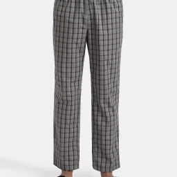 Jockey Quiet Shade & Black 9009 Super Combed Cotton Woven Fabric Regular Fit Checkered Pyjama image 5
