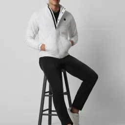 Van Heusen White Regular Fit Printed Jacket image 5