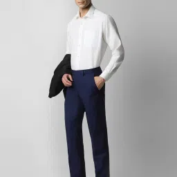 Van Heusen Navy Slim Fit Trousers image 5