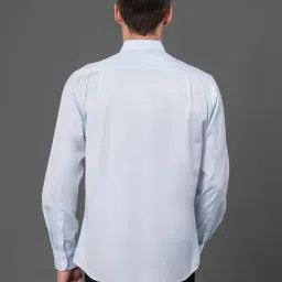 Red Tape Light Blue Regular Fit Self Pattern Shirt image 2