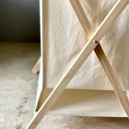 Mason Home Ermina White Cotton Foldable Laundry Basket image 5