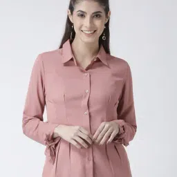 KASSUALLY Pink Relaxed Fit Shirt-image-64