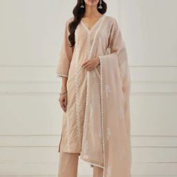 Priya Chaudhary Beige Sudha Embroidered Cotton Kurta-picture-31