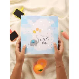 Doodle Collection Baby Journal Record Journey From Birth To Age 5 Blue image 1