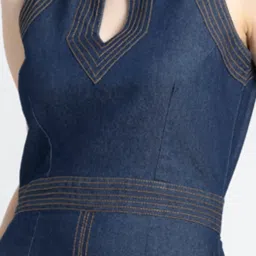 SHAYE Blue Regular fit Midi Dress image 5