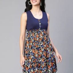 Oxolloxo Multicolor Floral Print Fit & Flare Dress-picture-36