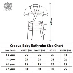 Creeva Red Micro Terry 120 GSM Melodious Kids Bathrobe 3-4 Yrs image 5