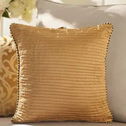 Pure Home and Living Gold Polyester Pintuck Detail Cushion Cover-picture-11