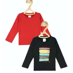 Allen Solly Junior Black & Red Cotton Graphic Full Sleeves T-Shirt-picture-13