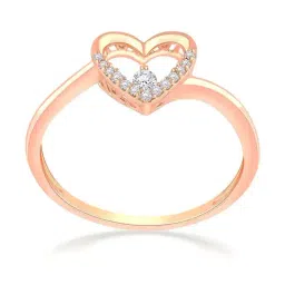 Malabar Gold and Diamonds 18k Rose Gold & Diamond Heart Ring for Women-picture-37