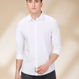 Being Human White Slim Fit Shirt-image-19