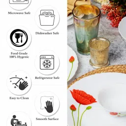 Cello Floral White Opalware 19 Pieces Dinner Set image 5